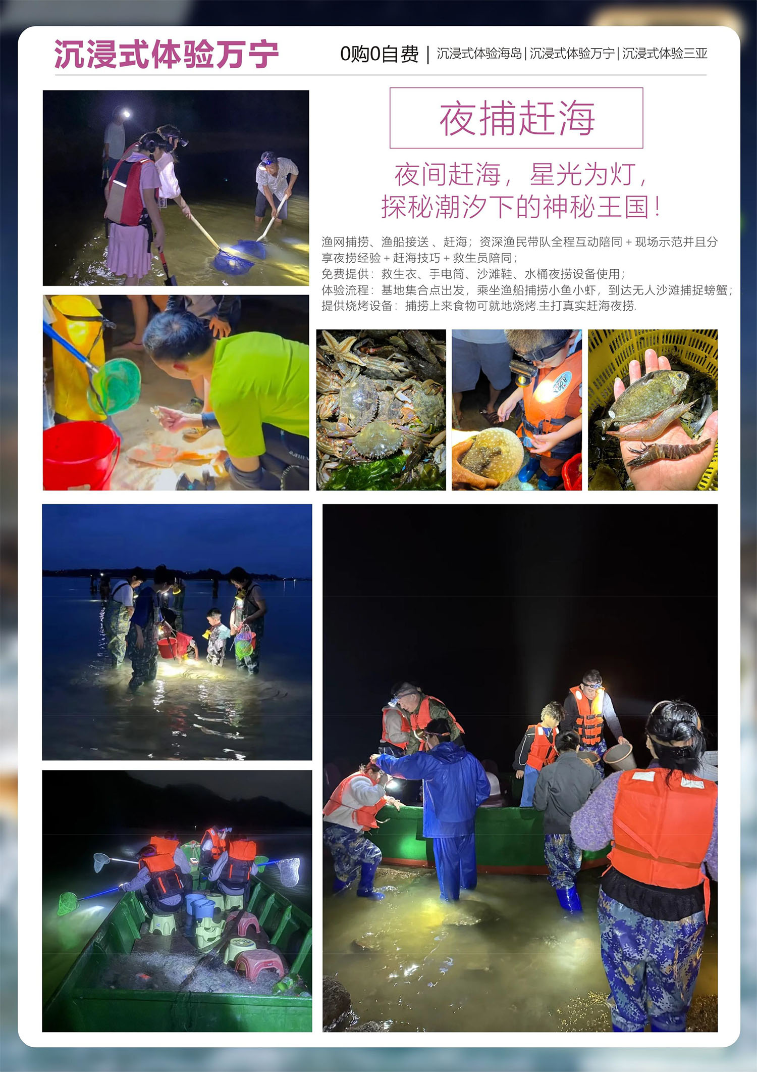 定制游 - 海岛之夜捕赶海